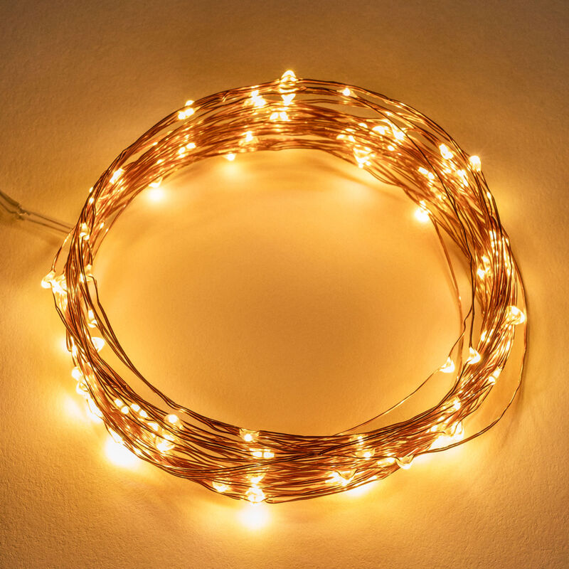 foto del prodotto sklum ghirlanda decorativa led 5 m y 10 m l tt oro rosa