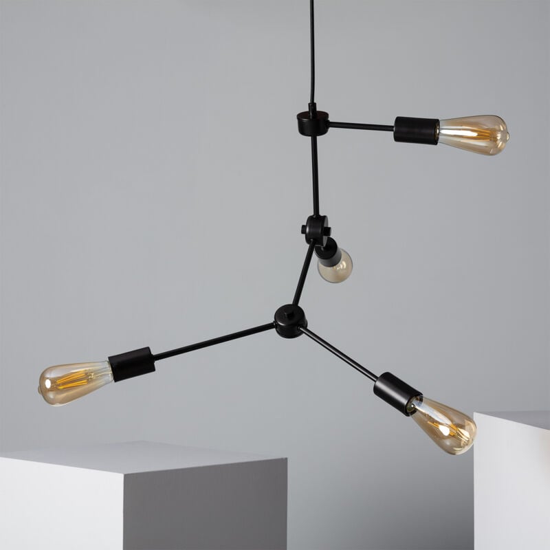 foto del prodotto sklum lampada a sospensione in metallo molecular nero