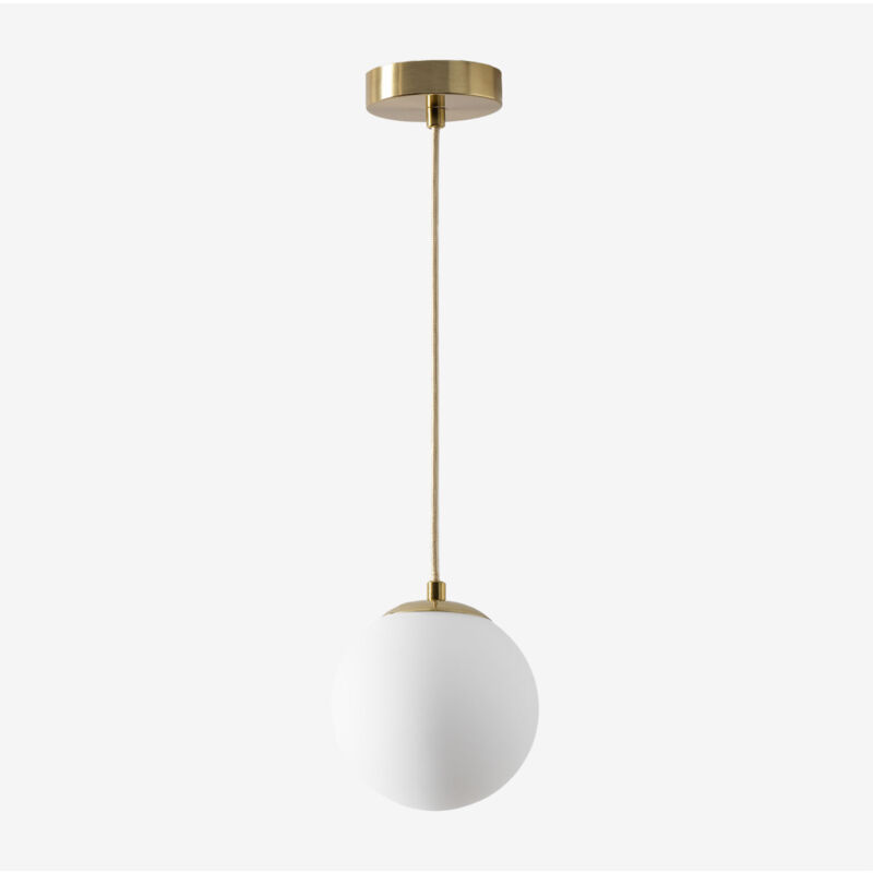 foto del prodotto sklum lampada da soffitto 12 cm in ferro con sfera in vetro uvol