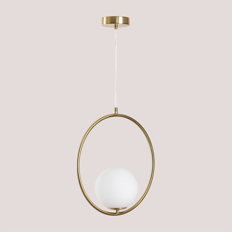foto del prodotto sklum lampada da soffitto blaise in metallo con sfera in vetro