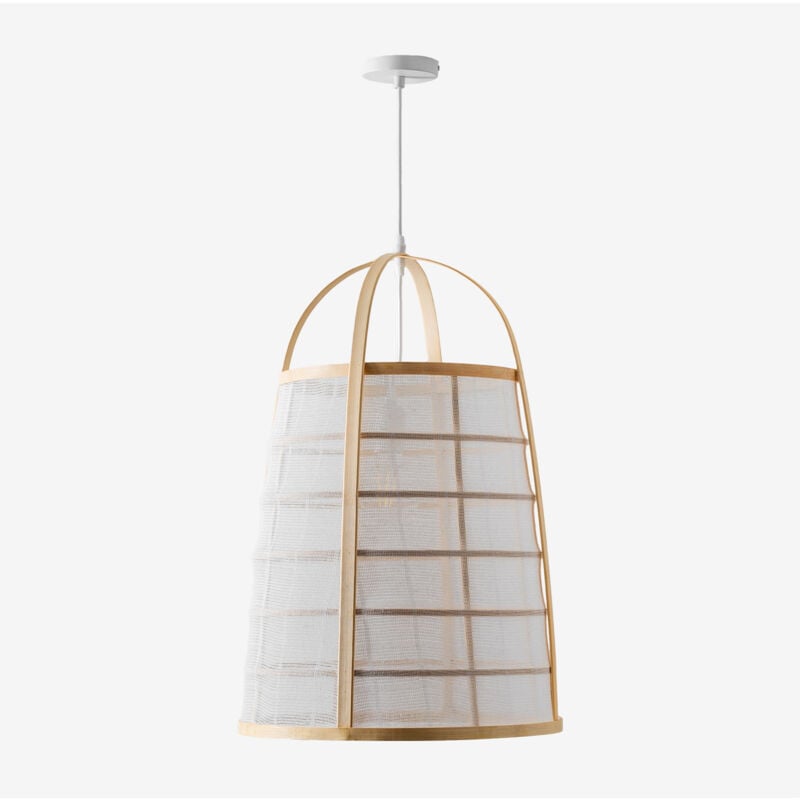 foto del prodotto sklum lampada da soffitto in bamb e cotone 40 cm mikayla