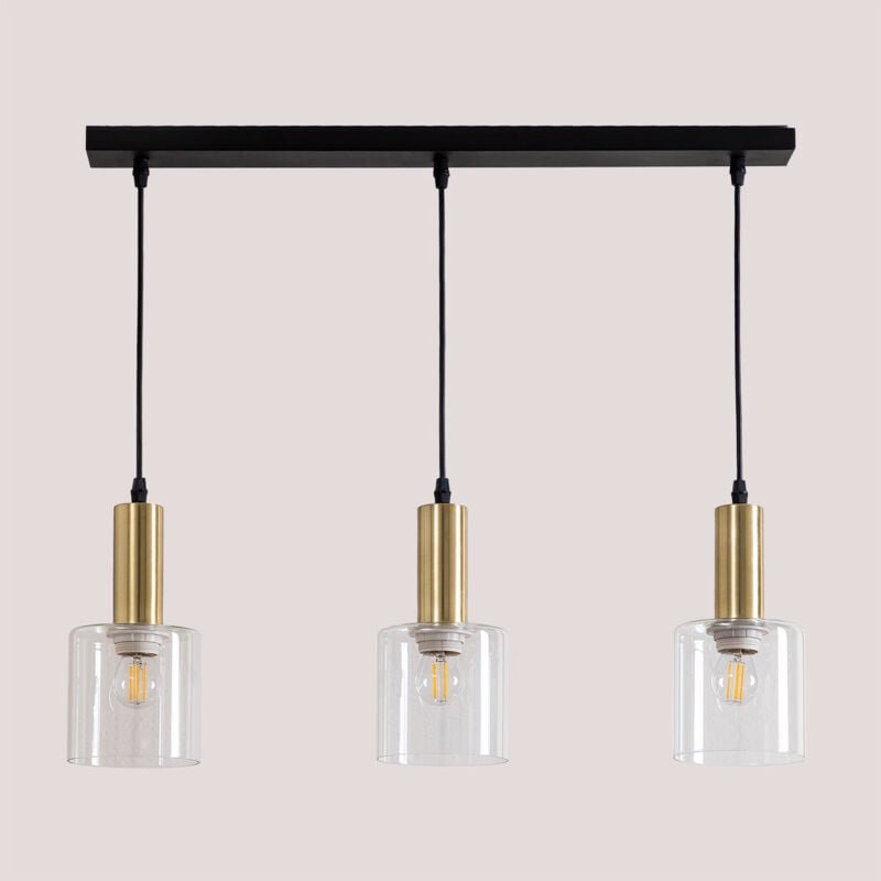 foto del prodotto sklum lampada da soffitto in ferro e vetro andaluso
