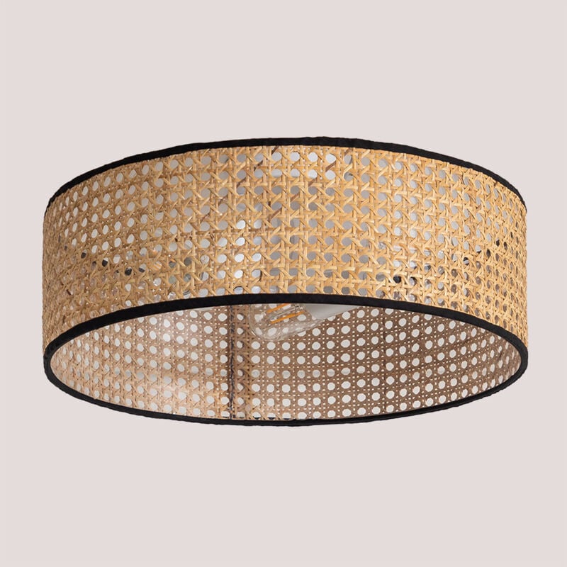 foto del prodotto sklum lampada da soffitto in rattan luxio