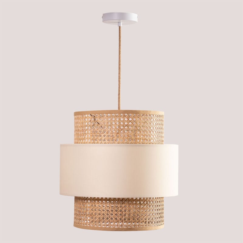 foto del prodotto sklum lampada da soffitto in rattan satu