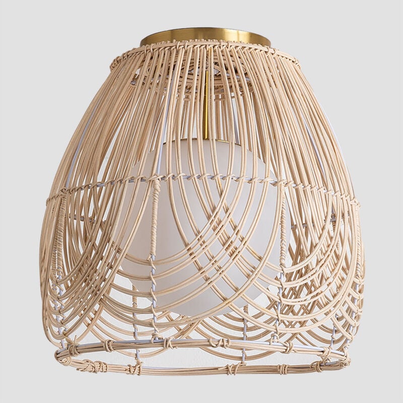 foto del prodotto sklum lampada da soffitto in rattan tyrona
