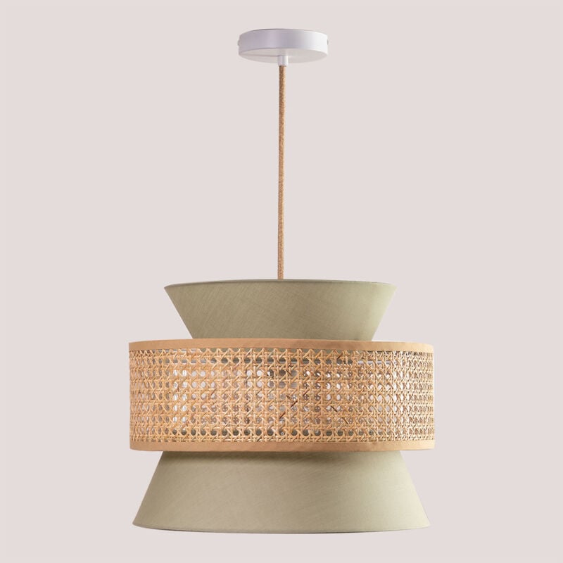 foto del prodotto sklum lampada da soffitto in rattan yereh