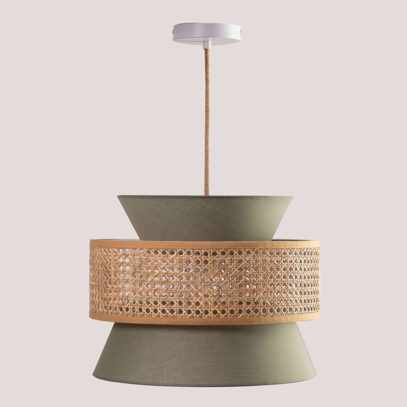 foto del prodotto sklum lampada da soffitto in rattan yereh