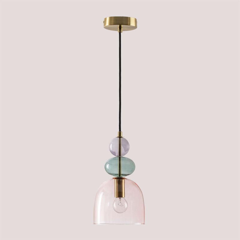 foto del prodotto sklum lampada da soffitto in vetro bezany colors