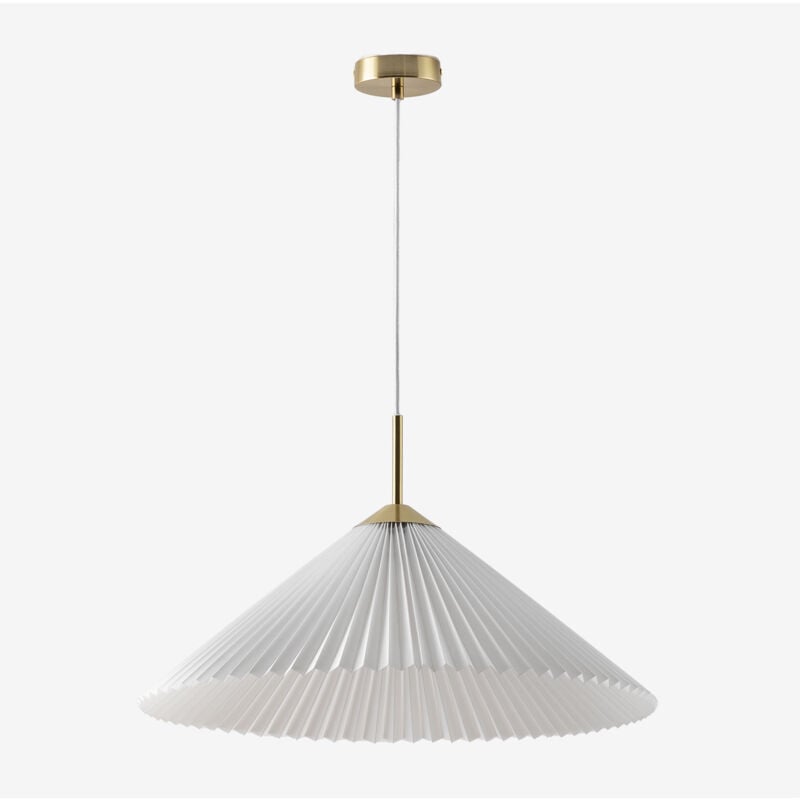 foto del prodotto sklum lampada da soffitto margalida in metallo e tessuto