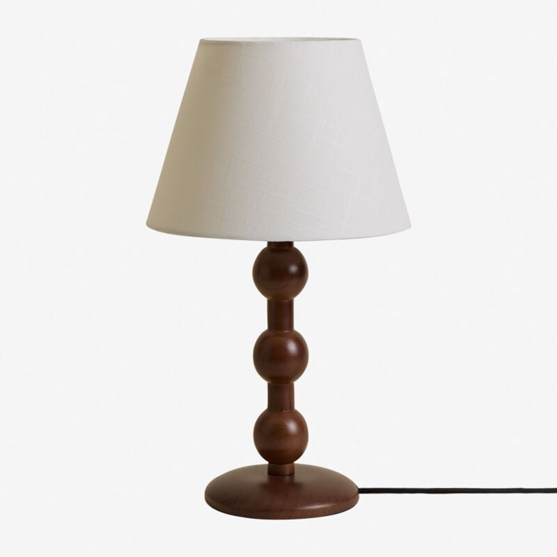 foto del prodotto sklum lampada da tavolo dorela in legno di caucci 