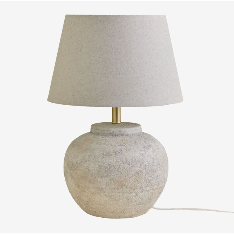 foto del prodotto sklum lampada da tavolo in ceramica e lino kenaris