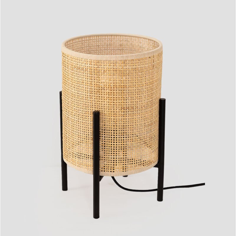foto del prodotto sklum lampada da tavolo tubber rattan