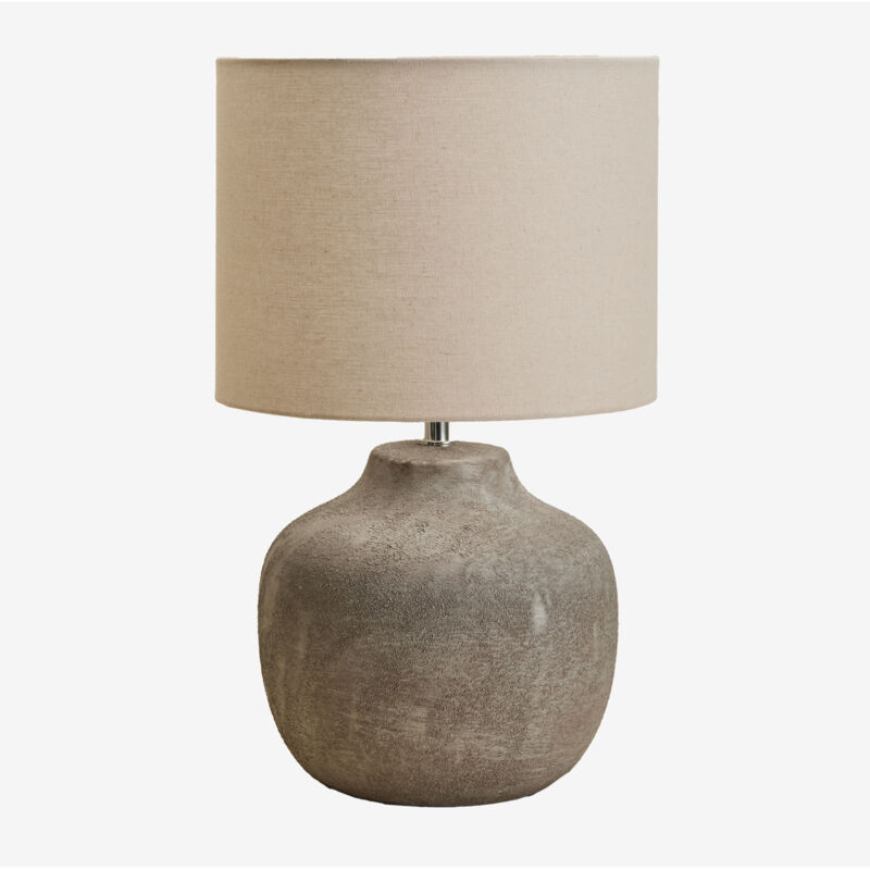 foto del prodotto sklum lampada da tavolo uvalin in ceramica e lino da 45 cm