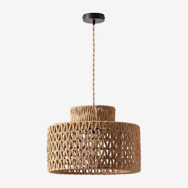 foto del prodotto sklum lampadario in carta intrecciata kiara