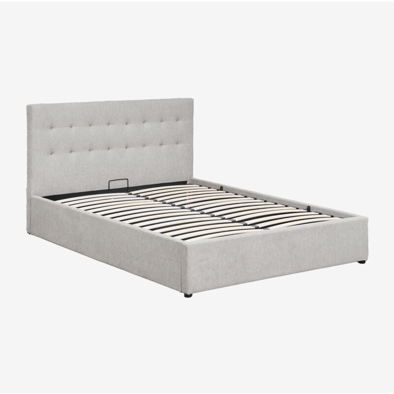 foto del prodotto sklum letto imbottito abiel con base contenitore pieghevole