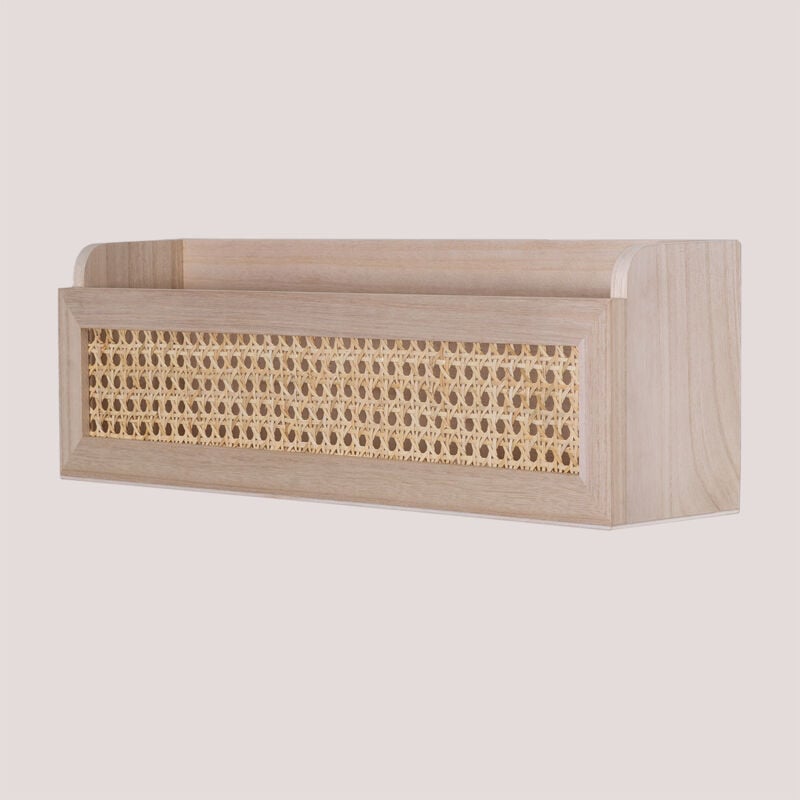 foto del prodotto sklum mensola in rattan e legno arxie