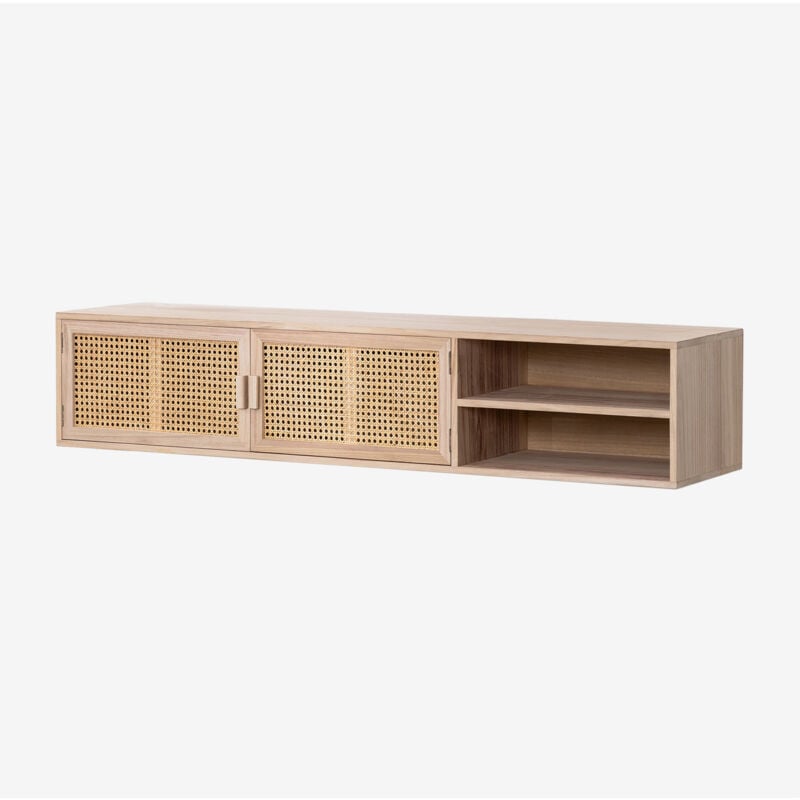 foto del prodotto sklum mobile tv da parete 150x35 cm in legno ralik