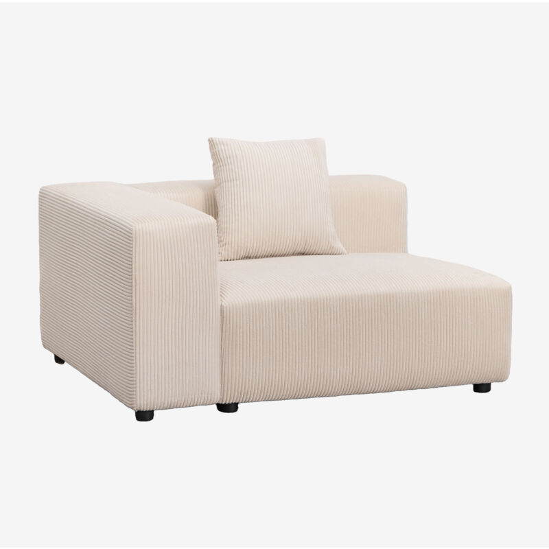 foto del prodotto sklum modulo angolare sinistro 135x113 cm con bracciolo alto e cuscino per divano modulare bruna