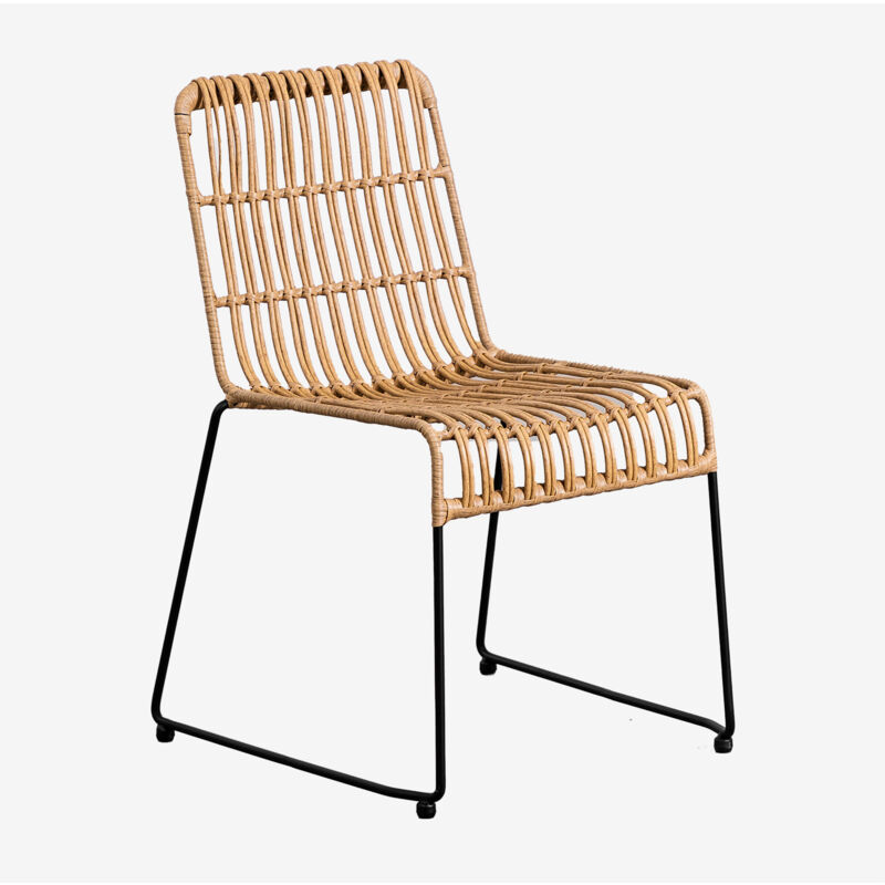 foto del prodotto sklum pack da 2 sedie da pranzo in rattan sintetico aroa