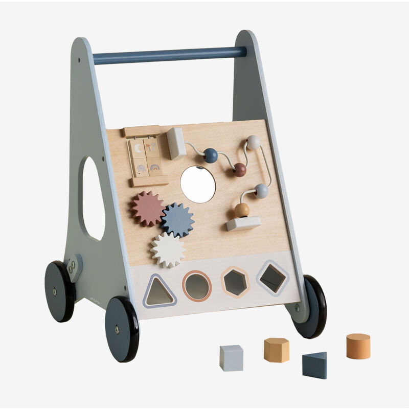 foto del prodotto sklum passeggino in legno multi attivit per bambini bandile