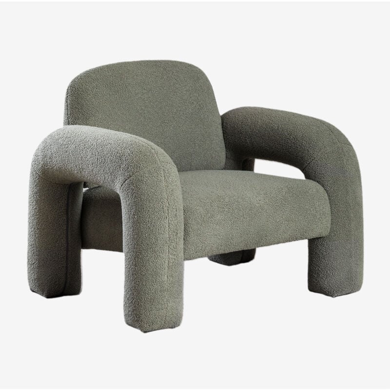 foto del prodotto sklum poltrona in shearling nicxon verde salvia