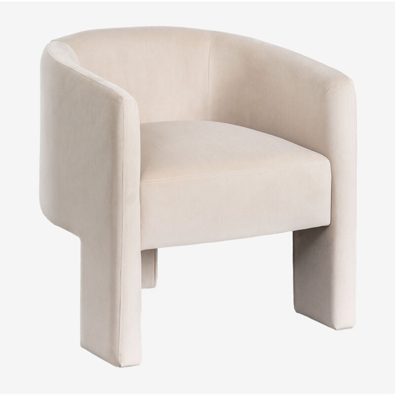 foto del prodotto sklum poltrona in velluto xastru beige