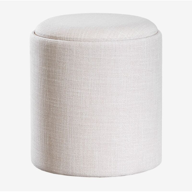foto del prodotto sklum - pouf rotondo imbottito berkeleni con vassoio e contenitore