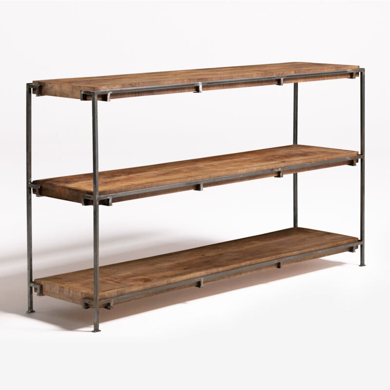 foto del prodotto sklum scaffale a 3 ripiani in legno di mango inme