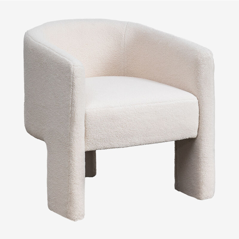 foto del prodotto sklum sedia da pranzo in shearling xastru bianco