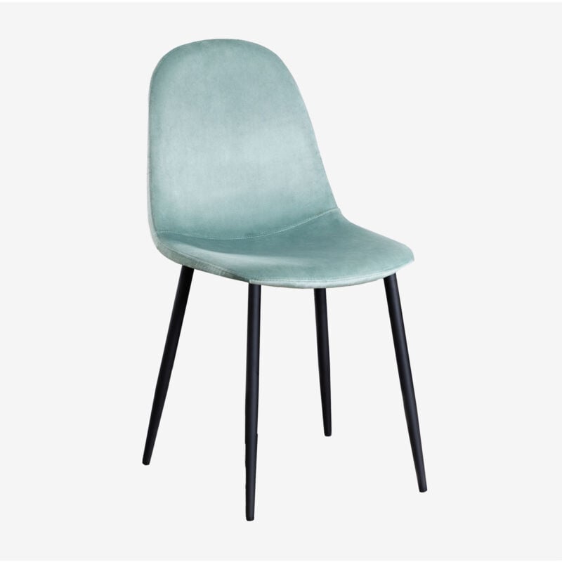 foto del prodotto sklum sedia in velluto glamm verde abete nero