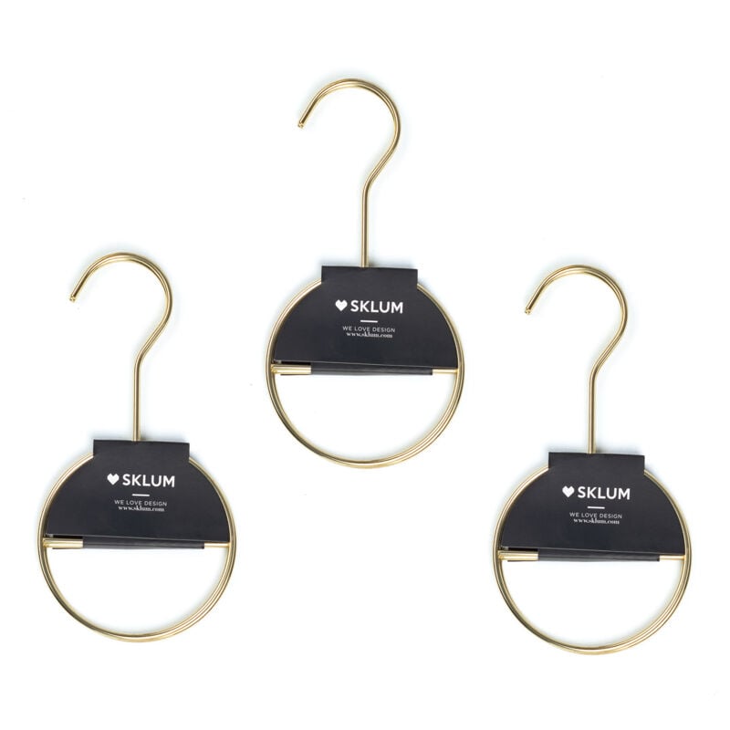 foto del prodotto sklum set di 6 grucce metalliche per accessori g rde dorato