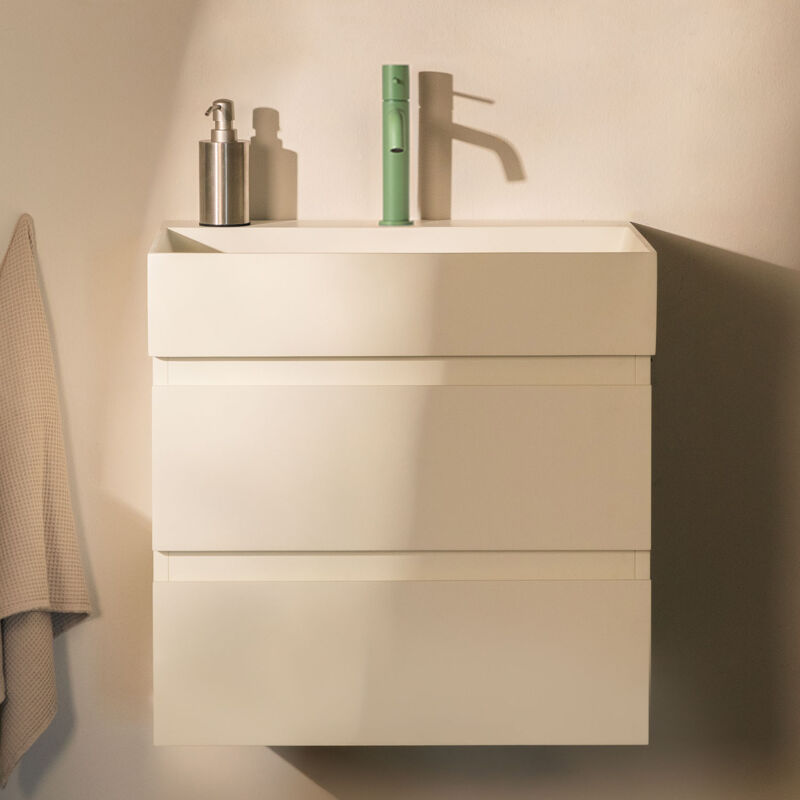 foto del prodotto sklum set di mobili da bagno in legno e impiallacciatura di frassino con lavabo integrato ona