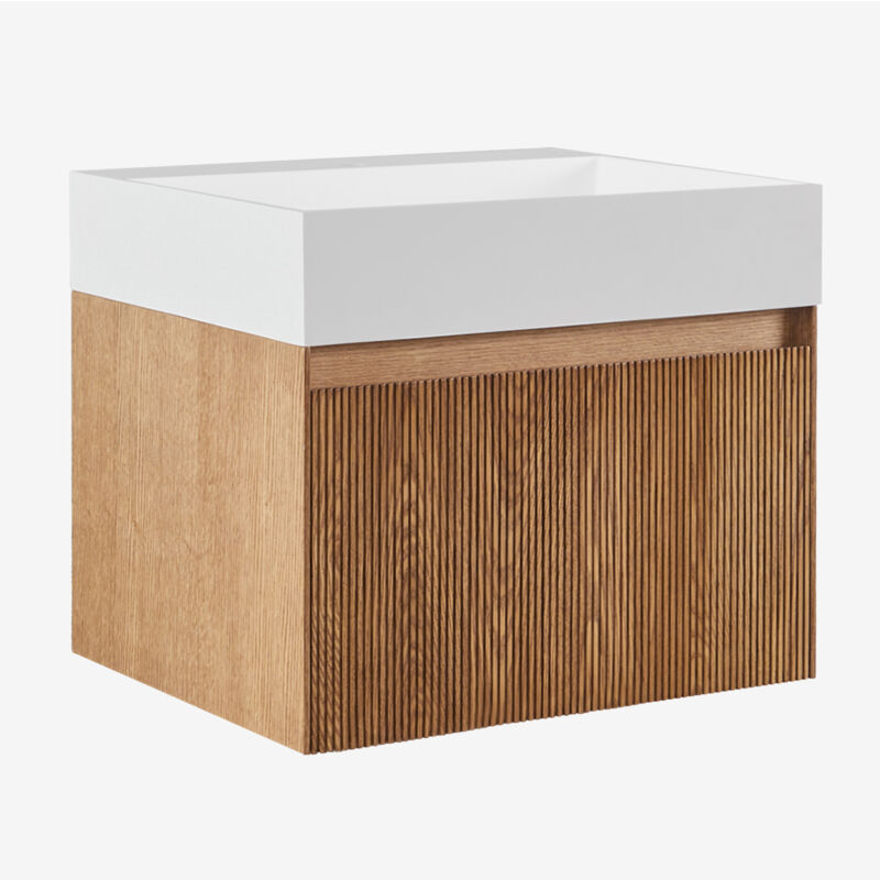 foto del prodotto sklum set mobili da bagno in legno aldeia con lavabo integrato
