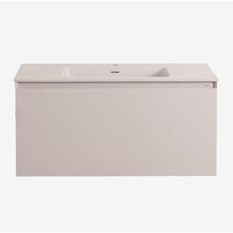 foto del prodotto sklum set mobili da bagno in legno macrae con lavabo integrato