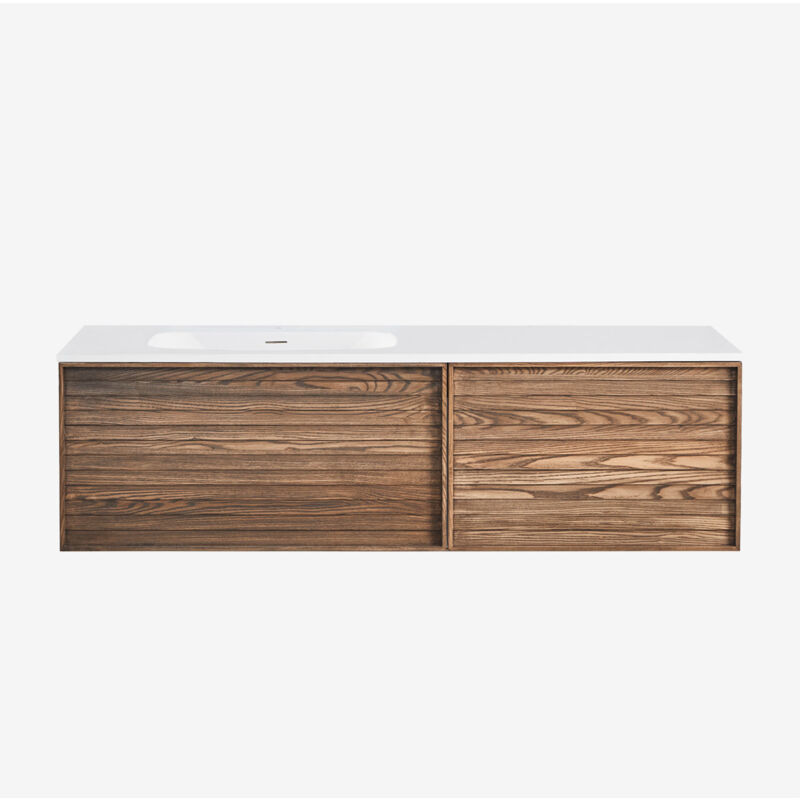 foto del prodotto sklum set mobili da bagno in legno solea con lavabo integrato