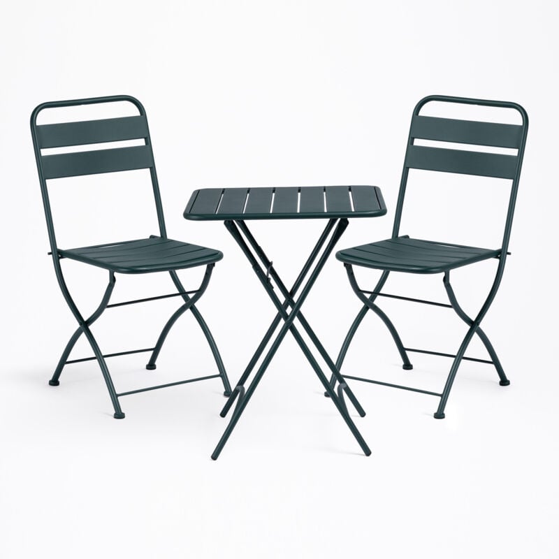 foto del prodotto sklum set tavolo da giardino janti 60x60 cm e 2 sedie pieghevoli