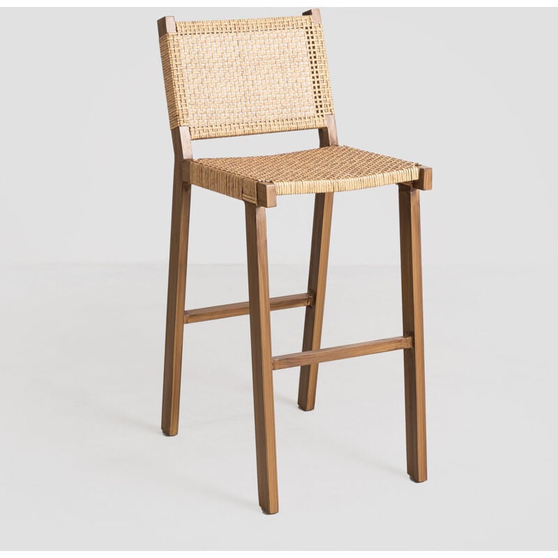 foto del prodotto sklum sgabello alto 75 cm in vimini sintetico ori