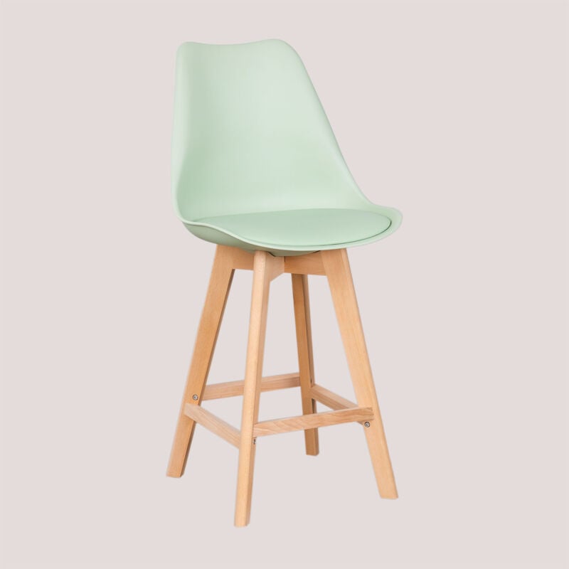 foto del prodotto sklum sgabello alto nordico con cuscino in similpelle