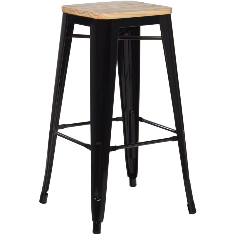 foto del prodotto sklum sgabello lix alto 75 cm in acciaio e legno