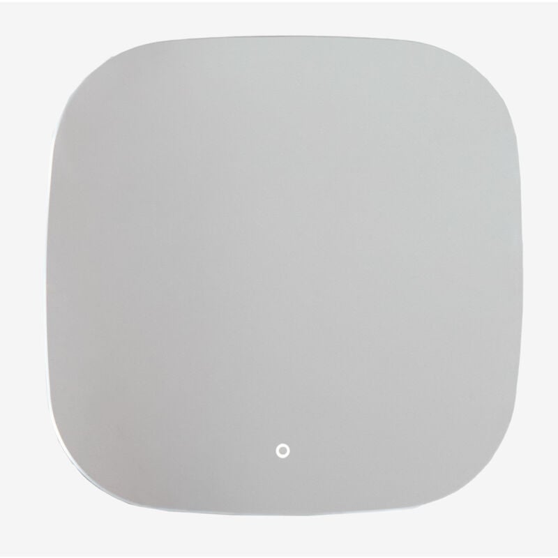 foto del prodotto sklum specchio da bagno quadrato con luce led e antiappannamento 75x75 cm tobie