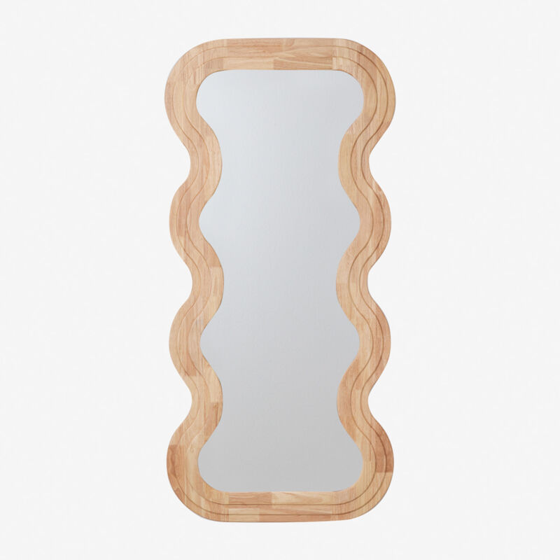 foto del prodotto sklum specchio da parete in legno di rovere 85x180 cm lierta