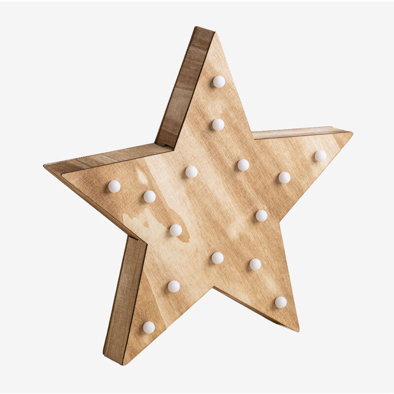 foto del prodotto sklum stella in legno con luci led lliva