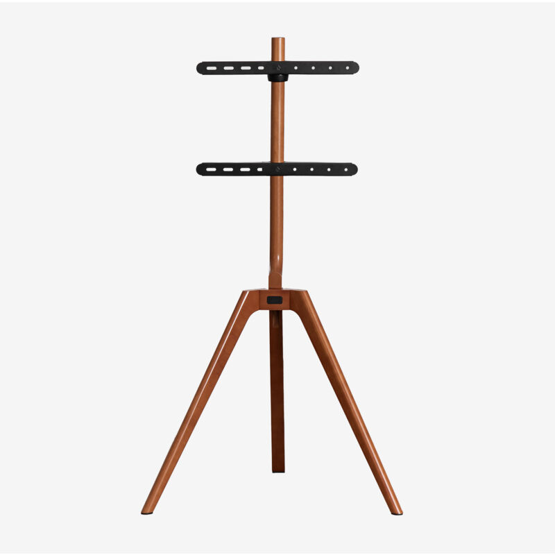 foto del prodotto sklum supporto da pavimento treppiede per tv in acciaio e legno curtiz