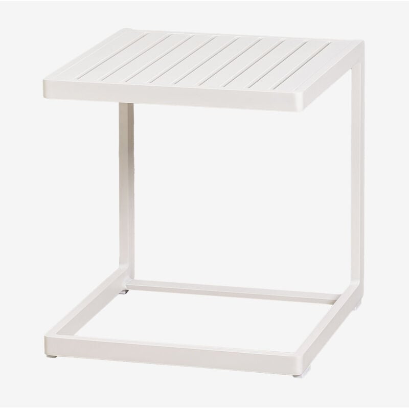 foto del prodotto sklum tavolino da giardino quadrato 40x40 cm in alluminio dulem