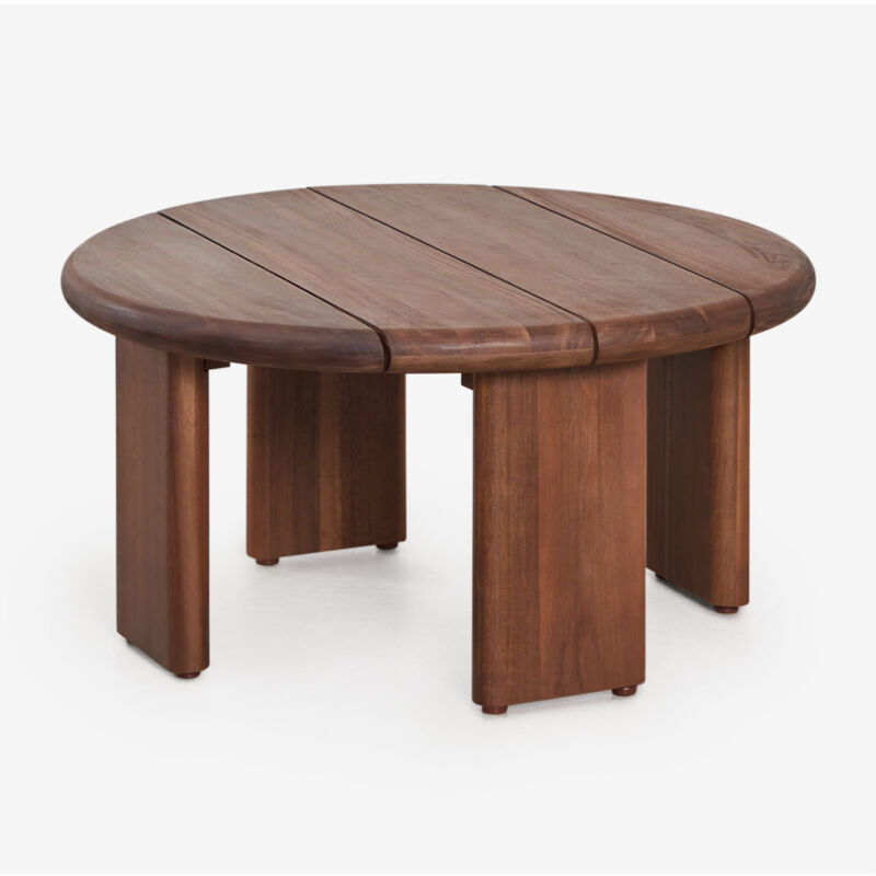 foto del prodotto sklum tavolino da giardino rotondo 70 cm in legno di acacia di famara