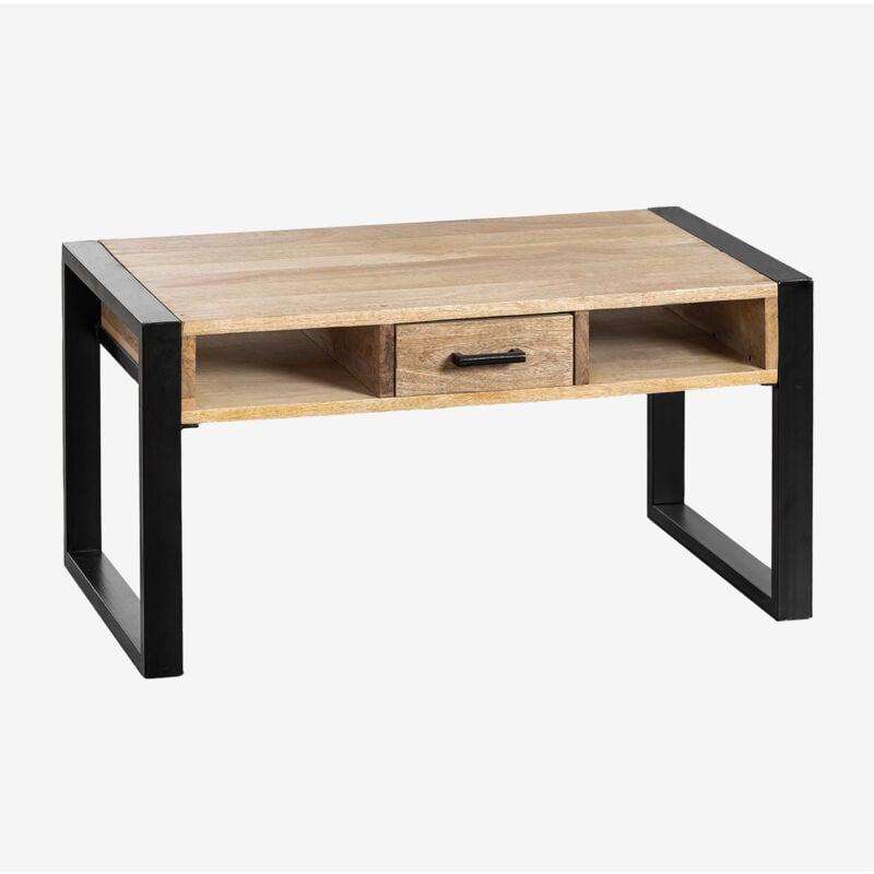 foto del prodotto sklum tavolino rettangolare in legno di mango 90x45 cm keblar