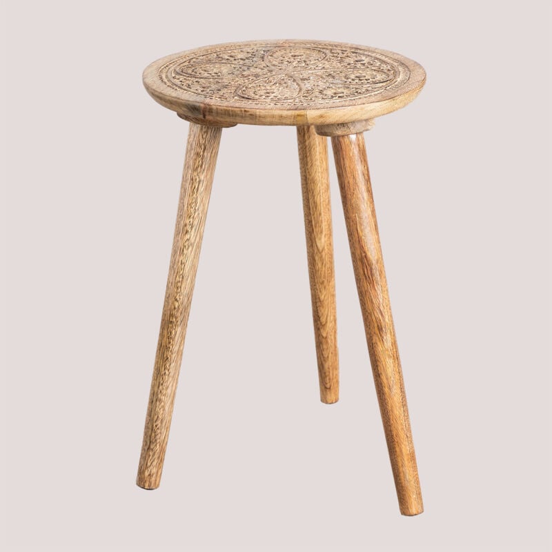 foto del prodotto sklum tavolino rotondo in legno di mango 30 cm nanup