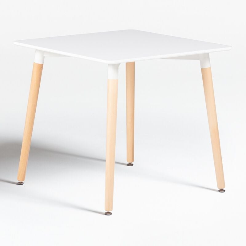 foto del prodotto sklum tavolo da cucina quadrato 80x80 cm in legno di faggio e mdf royal