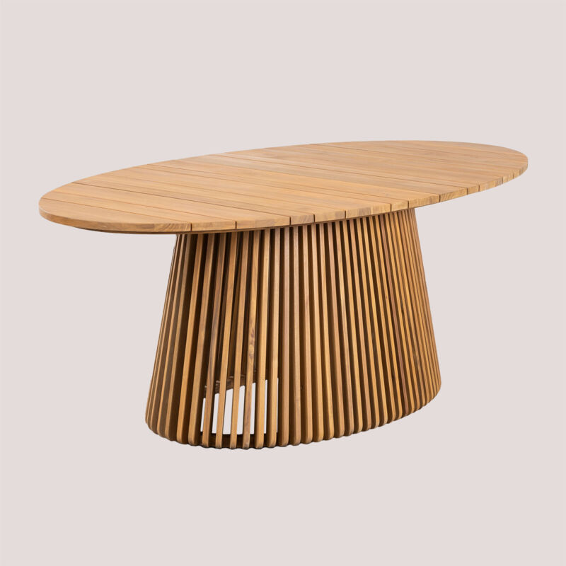 foto del prodotto sklum tavolo da giardino ovale 200x110 cm in legno di acacia mura