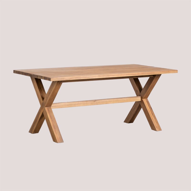 foto del prodotto sklum tavolo da giardino rettangolare 180x90 cm in legno di acacia giada